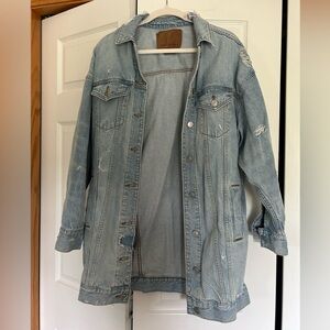 Aerie oversized distressed denim jacket